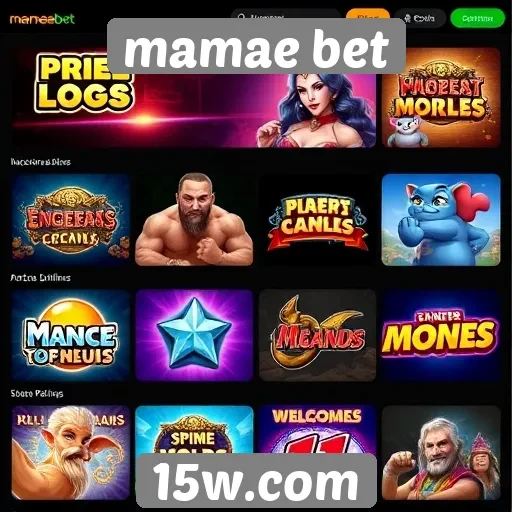 Variedade de jogos oferecidos na plataforma mamae bet